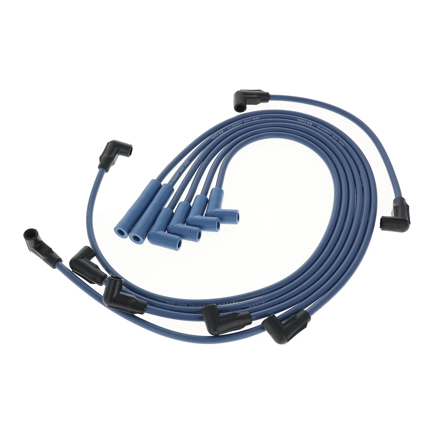 Spark Plug Wire Set Universal 8mm Silicone 5000 ohm_ft Hi Energy Blue 64632